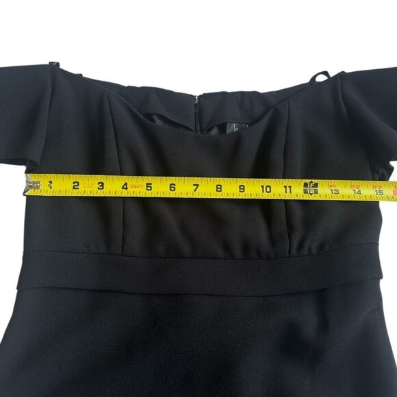 VTG Nicole Miller Black Off-Shoulder Evening Gown Formal Dress Size 8 NWT - Picture 11 of 12